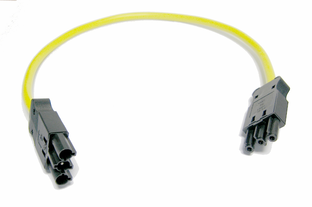 Abbildung Verbindungsleitung, gelb, 40 cm | , 3x1,5 qmm
