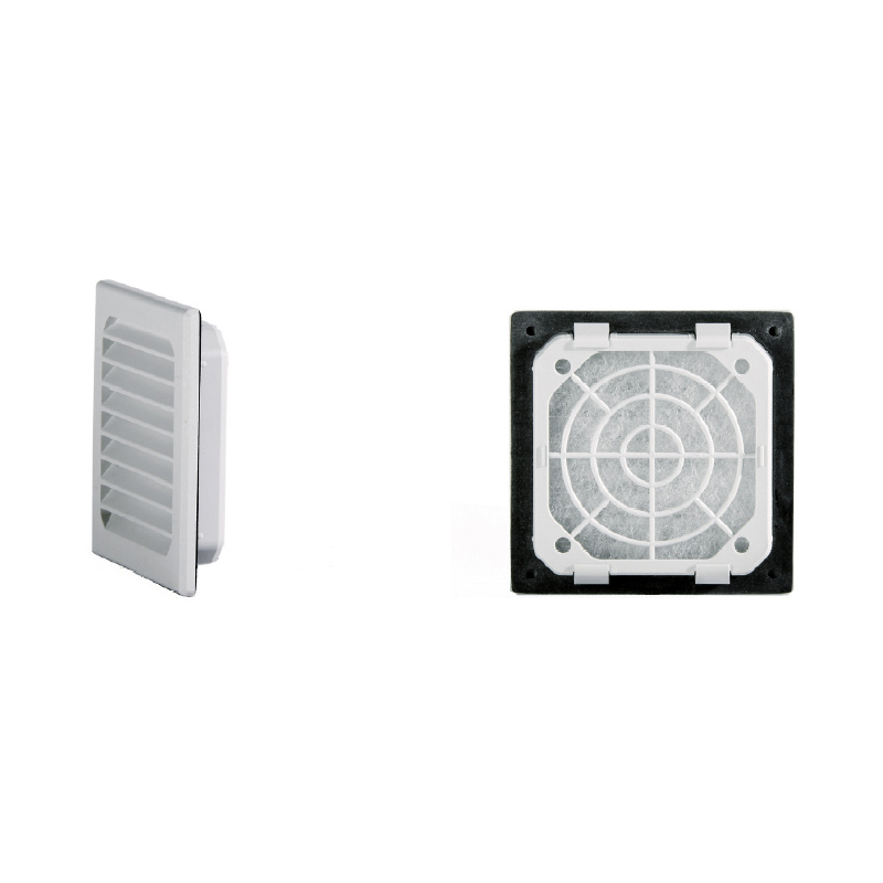 Abbildung Austrittsgitter mit Filtermatte,RAL 7035 | Typ: GV 80/85  Ausschnitt 68x68mm