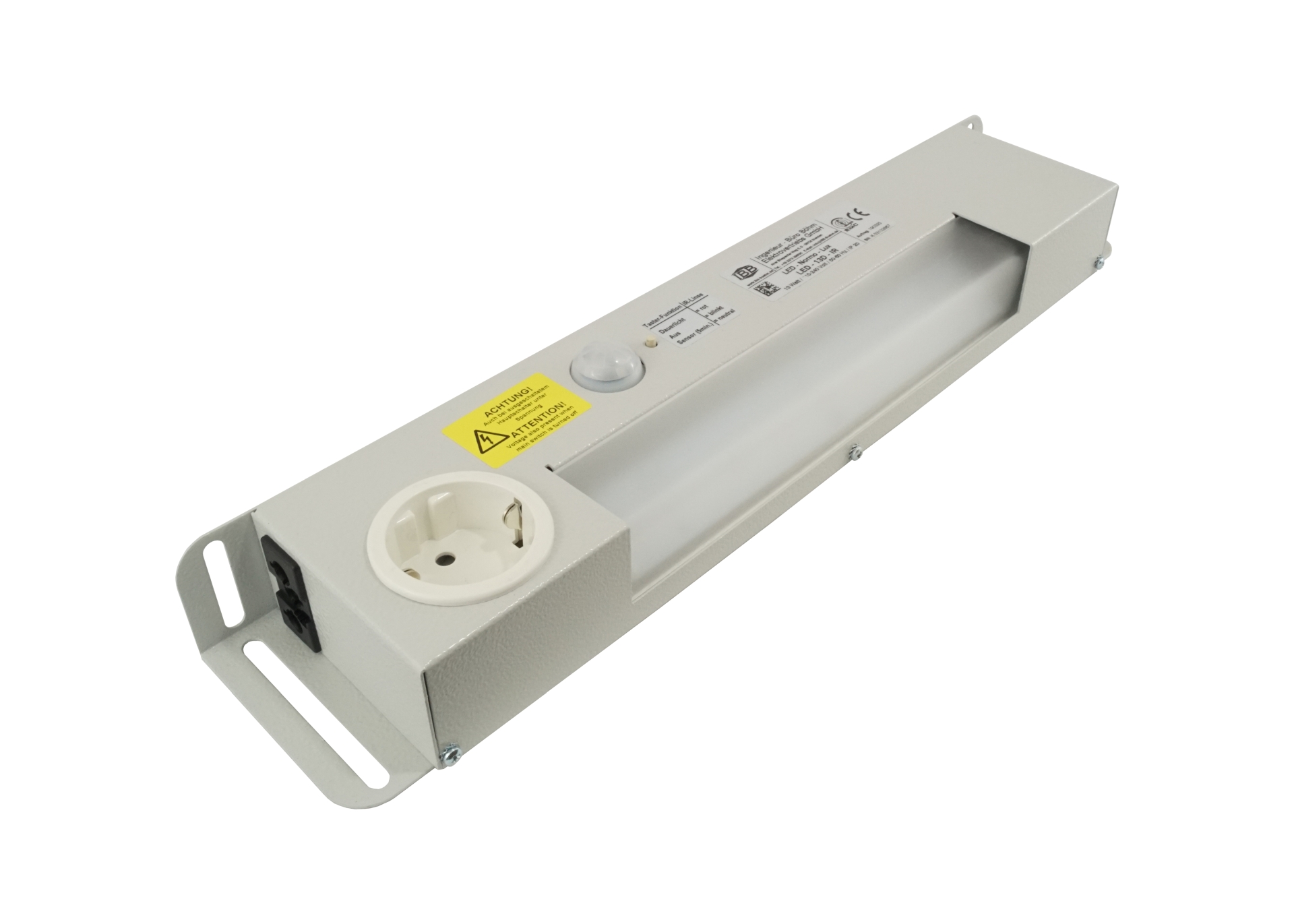 Abbildung LED Schaltschrankleuchte LED-Normo-Lux 13 Watt | Betriebsspannung: 110-240 Volt, 50-60 Hz, Infrarot-Sensor