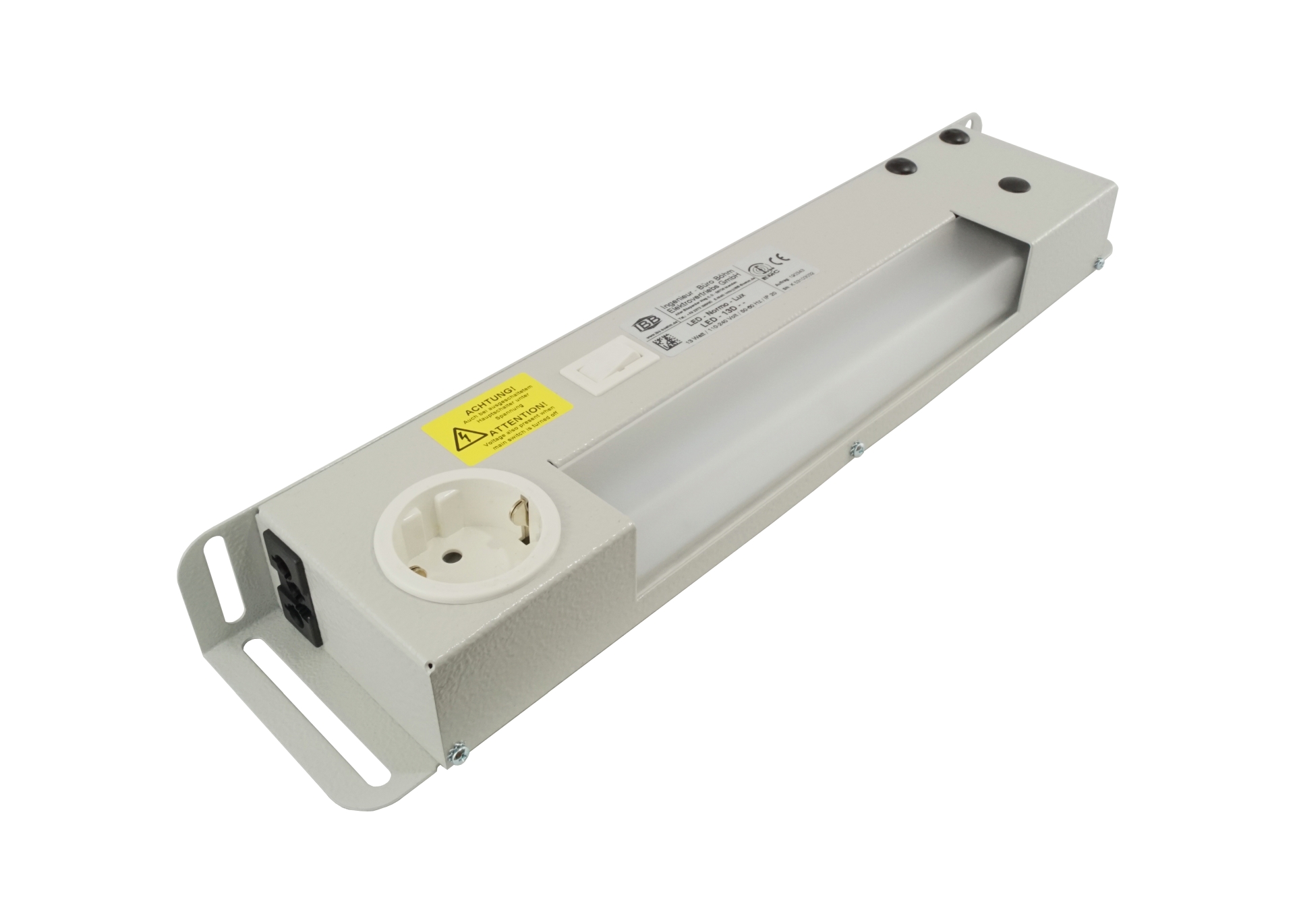 Abbildung LED Schaltschrankleuchte LED-Normo-Lux 13 Watt | Betriebsspannung: 110-240 Volt, 50-60 Hz, Ein-/ Ausschalter